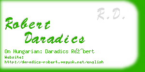 robert daradics business card